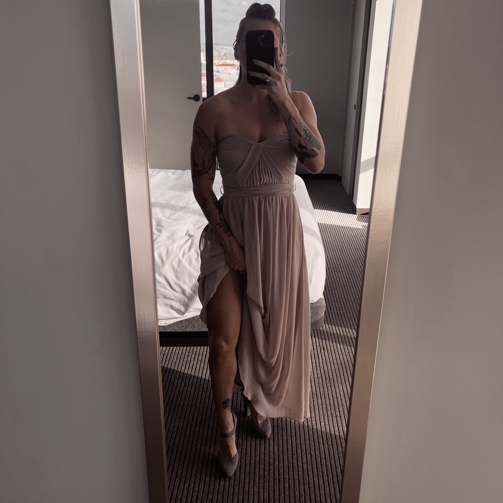 Birdy Grey Taupe Chiffon Gracie Bridesmaid Dress